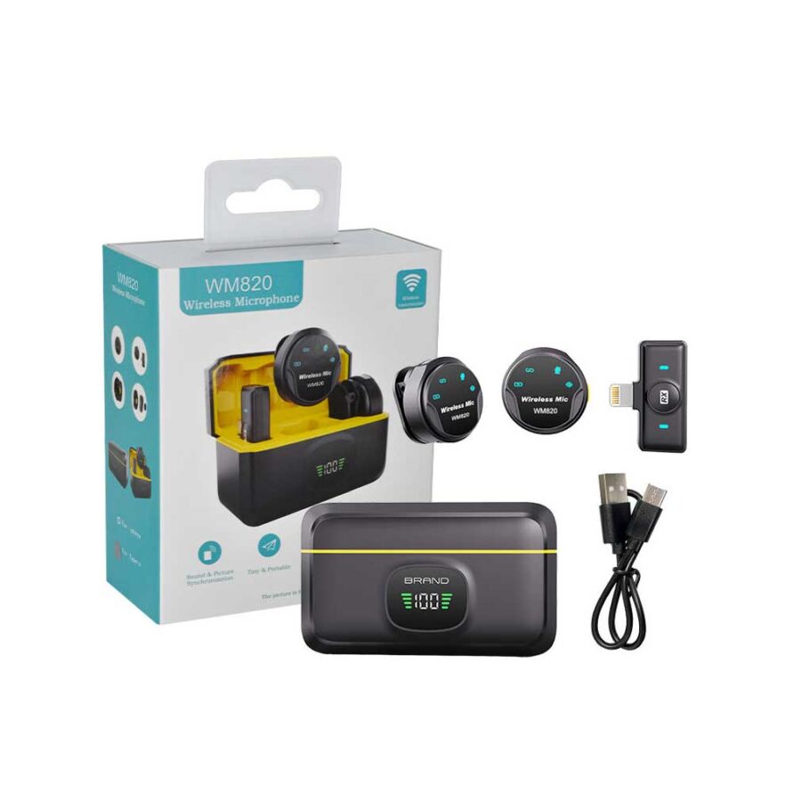 میکروفون یقه ای بی سیم دوقلو مدل WM820