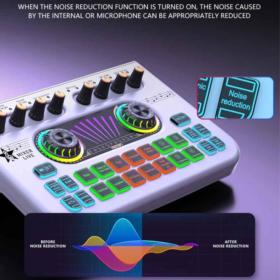 قابلیت noise reduction یا کاهنده نویز در کارت صدا مدل X3