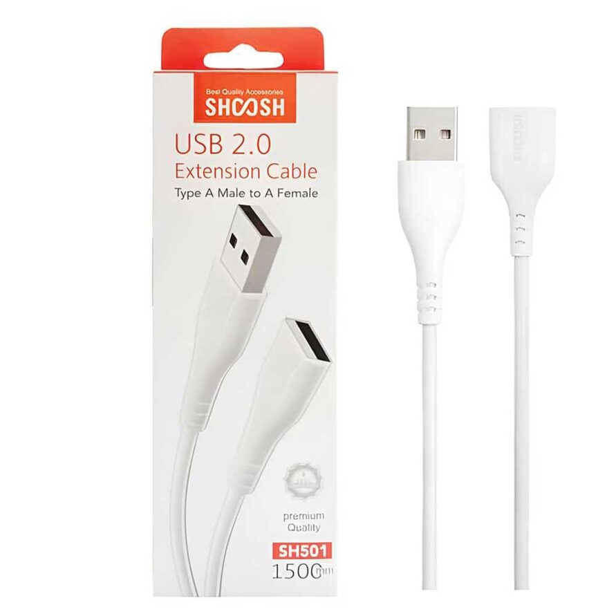 کابل افزایش طول یو اس بی شوش مدل SH501 با طول 150 سانتی متر