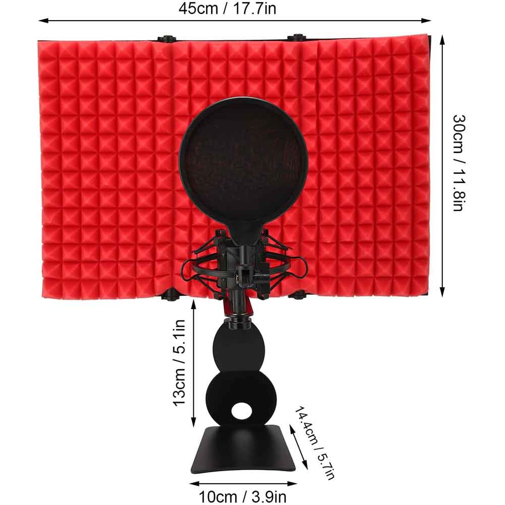 ایزولاتور میکروفون 3 پنل (درب ) پایه دار