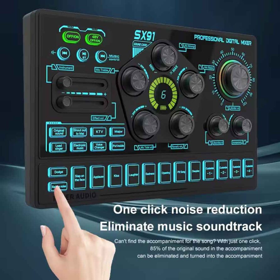 قابلیت کاهنده نویز ( noise reduction ) در کارت صدای SX91